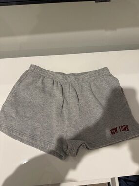 Brandy Melville Grey 'New York' Athletic Lounge Shorts